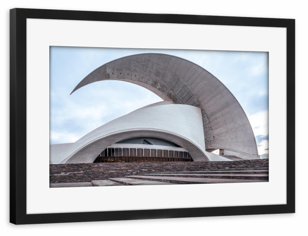 Poster mit Rahmen schwarz "Auditorio de Teneriffa" artboxONE - Architektur,Geometrie,Reise / Länder