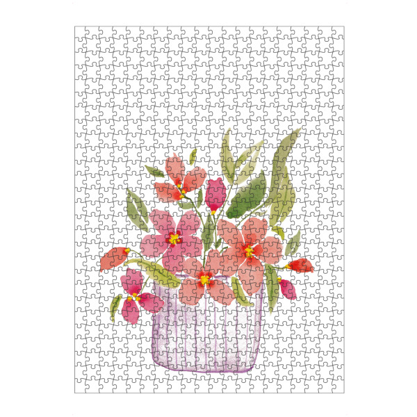 Puzzle Ravensburger "Blumen in einem Glas" artboxONE - Floral - Blume,Blumen,Blumentopf,Aquarell - Bild blume