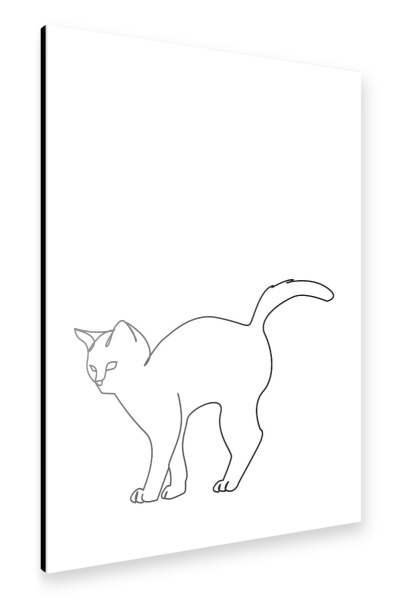 Alu-Dibond "Katzen Skizze" 30x20 cm artboxONE