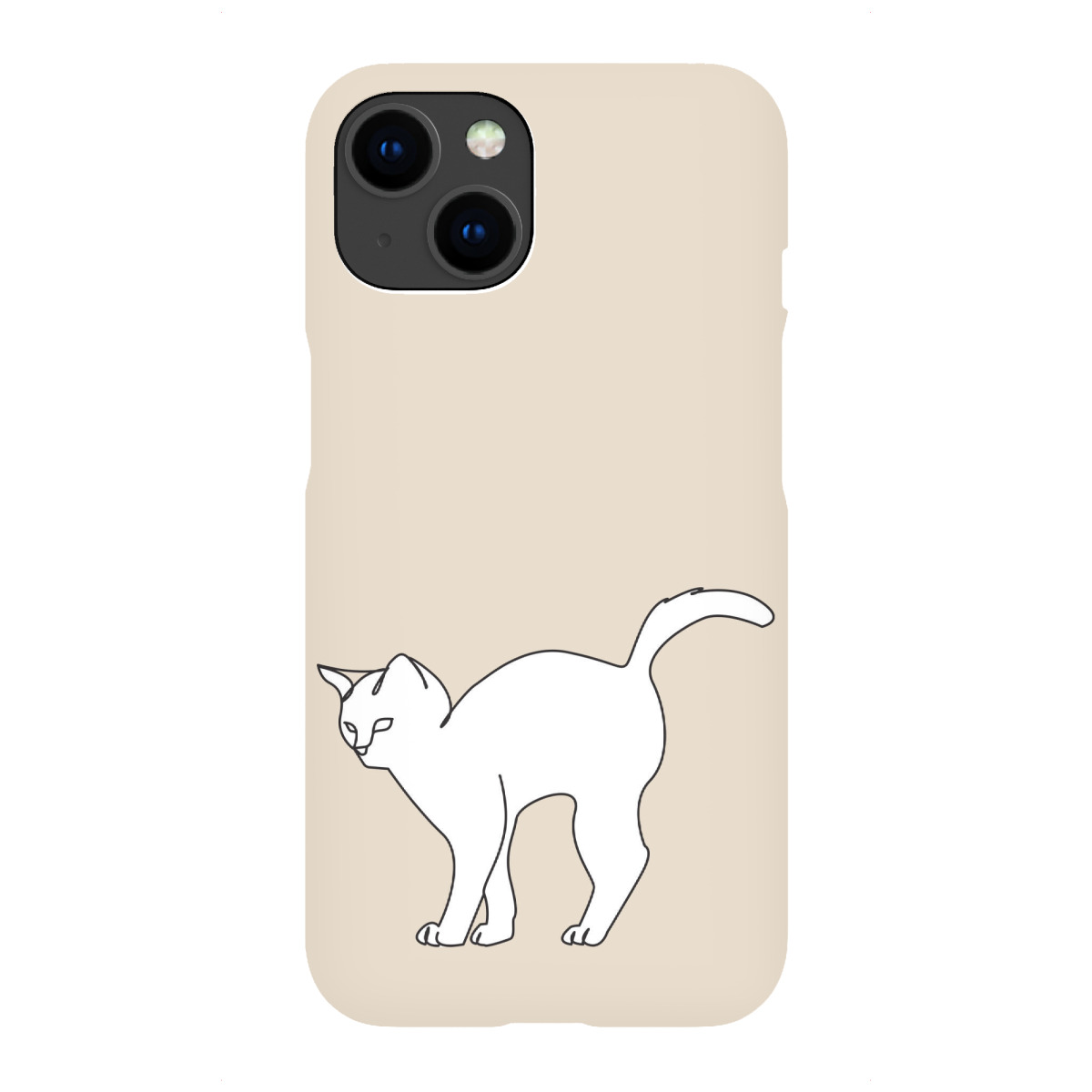 iPhone "Minimal cat in beige" Premium-Case Handyhülle artboxONE