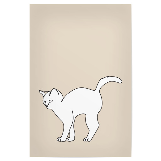Minimal cat in beige