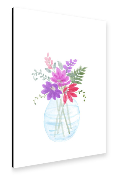 Alu-Dibond "Blumen - Glas" 30x20 cm artboxONE