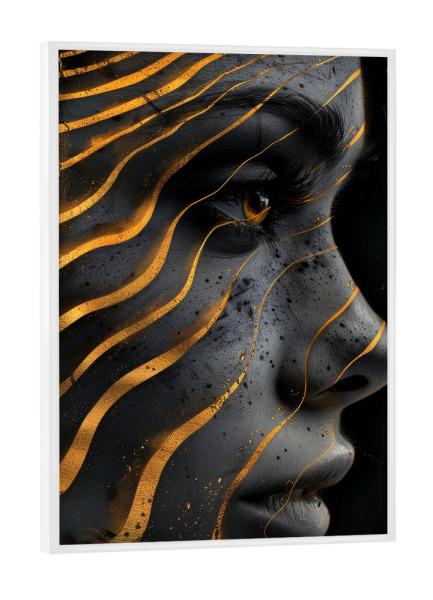 Poster mit weißem Rahmen "Frauengesicht B" artboxONE - Menschen - Frau,Gesicht,Porträt,Fotografie