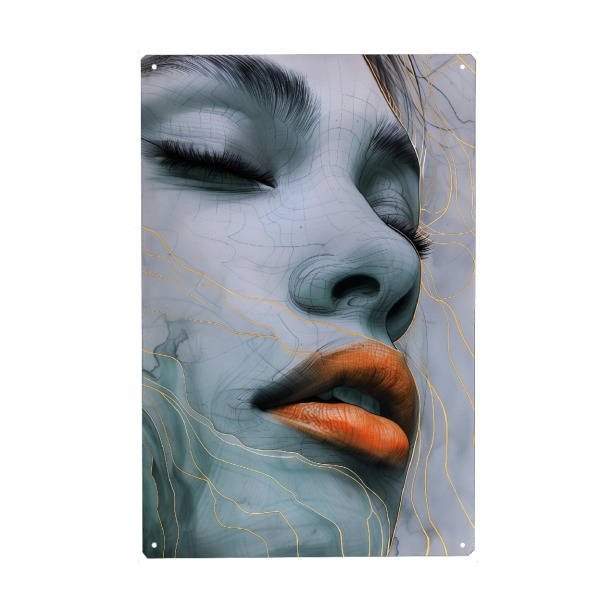Metall Poster "Frauengesicht I" artboxONE - Menschen - Gesicht,Frau,Dame,Porträt,Fotografie - Blechschild