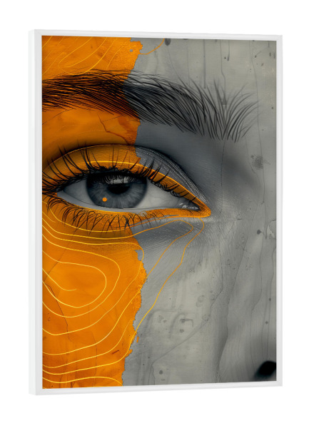 Poster mit weißem Rahmen "Frauengesicht K" artboxONE - Menschen - Frau,Gesicht,Mädchen,Porträt,Fotografie