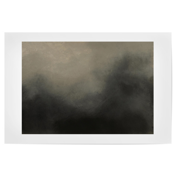 Poster 30x20 cm "Cloudy abstraction" artboxONE - Abstrakt - Abstrakte kunst,Abstrakt,Grau,Beige,Schwarz,Malerei