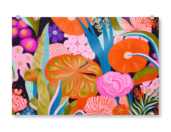 Acrylglasbild "Botanische Blumenarten" artboxONE - Natur,Floral,Abstrakt