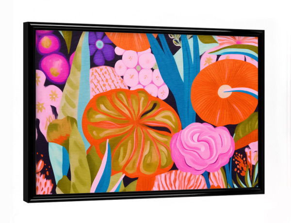 Poster mit schwarzem Rahmen "Botanische Blumenarten" artboxONE - Natur,Floral,Abstrakt