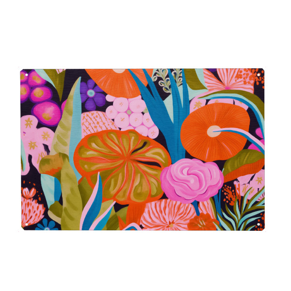 Metall Poster "Botanische Blumenarten" artboxONE - Natur,Floral,Abstrakt