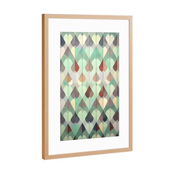 Poster mit Rahmen Kupfer "Mid Century Modern Art" artboxONE - Abstrakt,Architektur,Geometrie