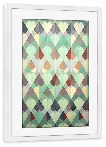 Poster mit Rahmen weiß "Mid Century Modern Art" artboxONE - Abstrakt,Architektur,Geometrie