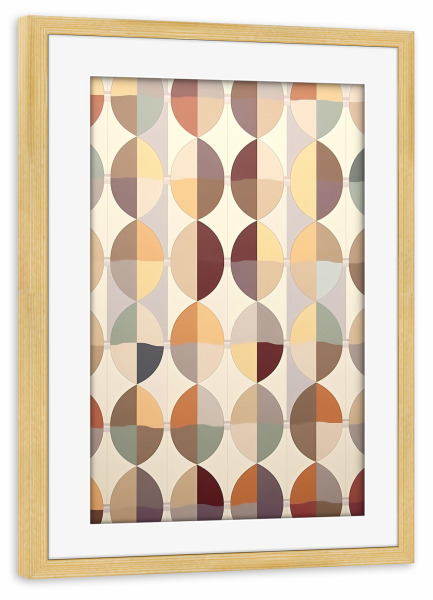 Poster mit Rahmen kiefer "Ovale Geometrie" artboxONE - Abstrakt,Architektur,Geometrie