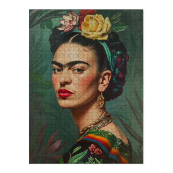 Puzzle Ravensburger "Elegante Frida Tropical" artboxONE - Natur,Floral,Menschen