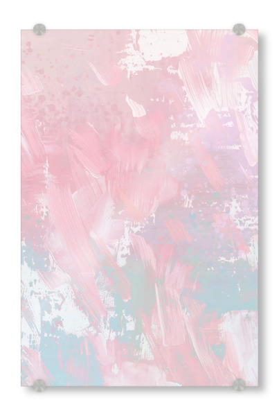 Acrylglasbild "Pastellpinselstriche" artboxONE - Abstrakt - Malerei,Pinsel,Pinselstriche,Abstrakt,Gemischte medien,Wand,Innenräume,Zart,Pastell,Roh