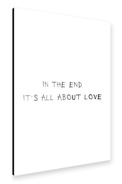 Alu-Dibond "It's all about love - Streetart" 30x20 cm artboxONE