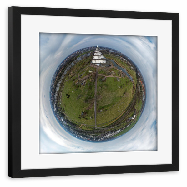 Poster mit Rahmen schwarz "Magdeburg - Jahrtausendturm, H60m" artboxONE - Städte,Reise,Architektur,Reise / Länder,Städte / Weitere