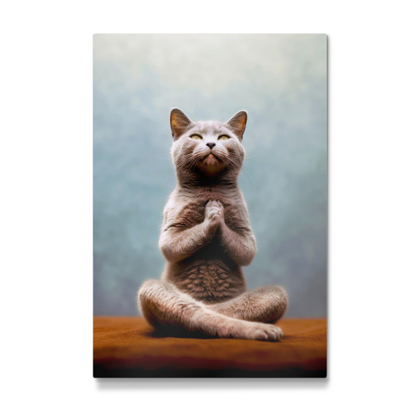 Galerie-Print "Miau Katzenyoga N" 30x20 cm artboxONE