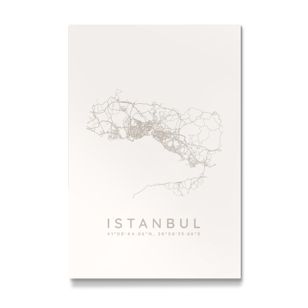 Galerie-Print "Istanbul minimalist map white" 30x20 cm artboxONE