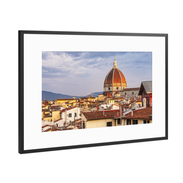 Poster mit Rahmen Schwarz (Metallic) "Kathedrale in Florenz Italien" artboxONE - Reise,Architektur,Städte / Weitere