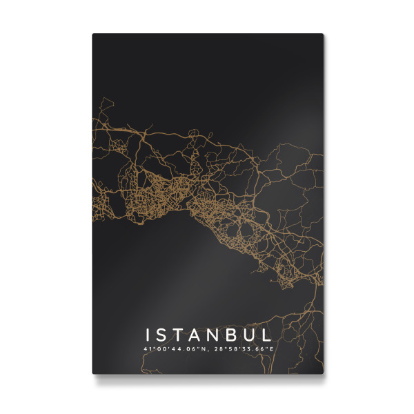 Galerie-Print "Istanbul minimalist map Dark" 30x20 cm artboxONE
