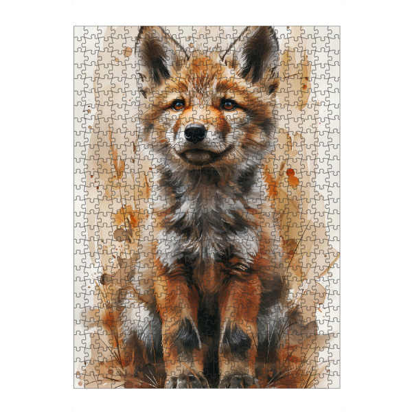 artboxONE Puzzle "Baby Wolf (matart)" artboxONE - Tiere - Wolf,Wölfe,Tier,Tiere,Natur,Baby,Niedlich,Wild,Malerei,Aquarell - Bild wolf