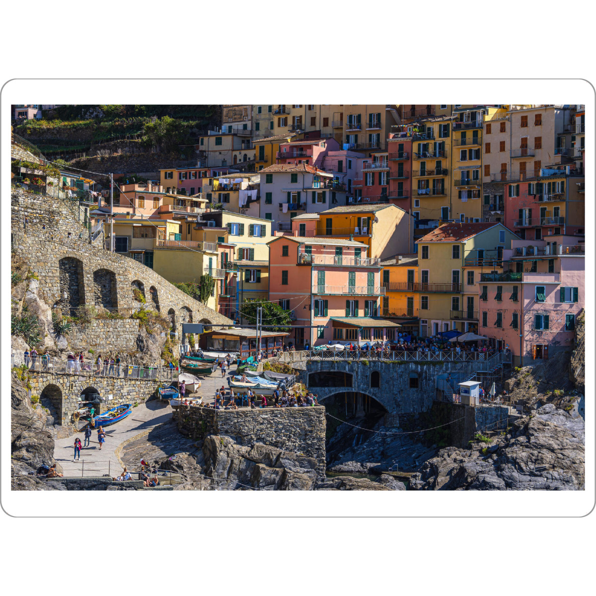 Tischset "Häuser und Felsen in Manarola" artboxONE - Natur,Reise,Architektur,Reise / Länder