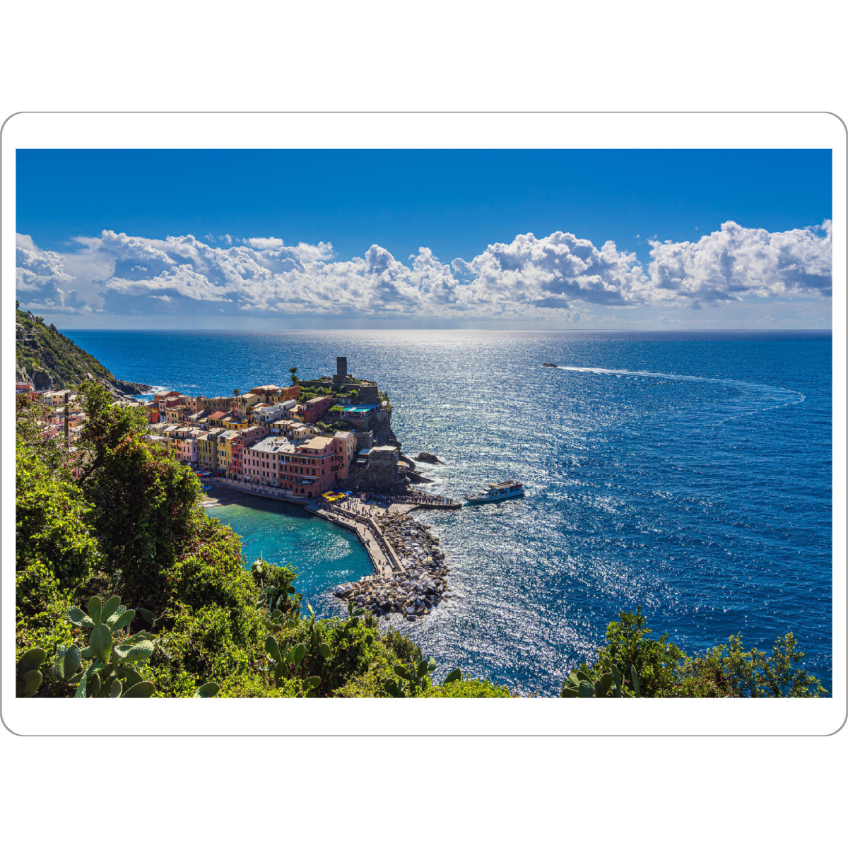 Tischset "Vernazza an der Mittelmeerküste" artboxONE - Natur,Reise,Architektur,Reise / Strand und Meer,Reise / Länder