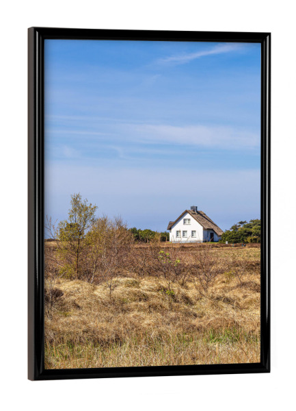 Poster mit schwarzem Rahmen "Haus auf der Insel Hiddensee" artboxONE - Natur,Reise,Architektur