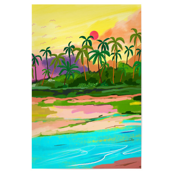 Poster 30x20 cm "Tropische Backwaters von Kerala" artboxONE - Natur