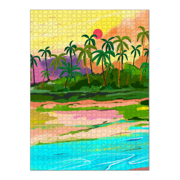 Puzzle Ravensburger "Tropische Backwaters von Kerala" artboxONE - Natur