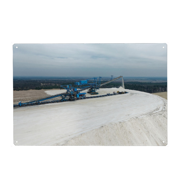 Metall Poster "Zielitz- Abwurfband Halde" artboxONE - Städte,Natur,Reise,Architektur,Reise / Länder