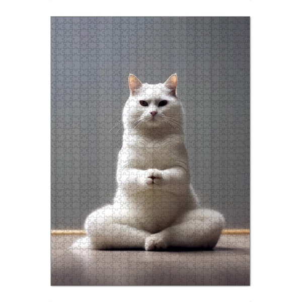 Puzzle Ravensburger "Miau Katzenyoga I" artboxONE - Tiere,Lustig - Katze,Katzen,Yoga,Bewegung,Tier - Bild katze