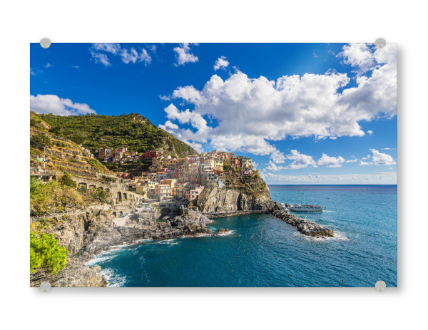 Acrylglasbild "Blick auf Manarola in Italien" artboxONE - Natur,Reise,Architektur,Reise / Strand und Meer,Reise / Länder