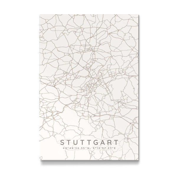 Galerie-Print "Stuttgart minimalist map taupe" 30x20 cm artboxONE