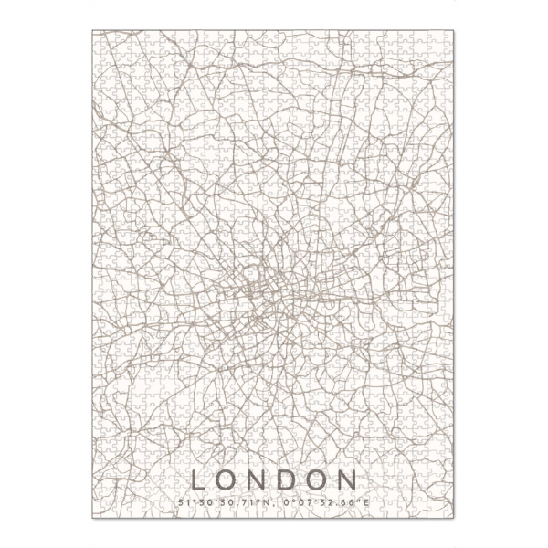 Puzzle Ravensburger "London minimalistische Karte Taupe" artboxONE - Städte,Städte / London,Kartografie