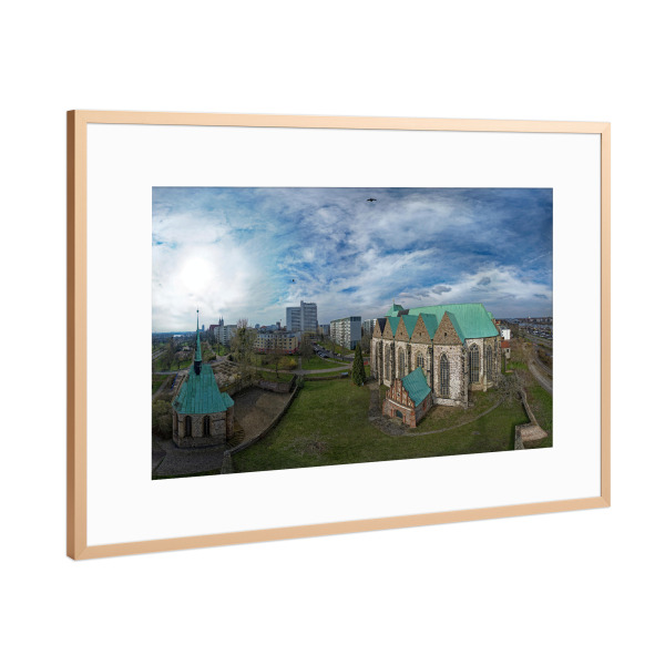 Poster mit Rahmen Kupfer "Magdeburg -- St. Petri Kirche" artboxONE - Städte,Reise,Architektur,Reise / Länder,Städte / Weitere