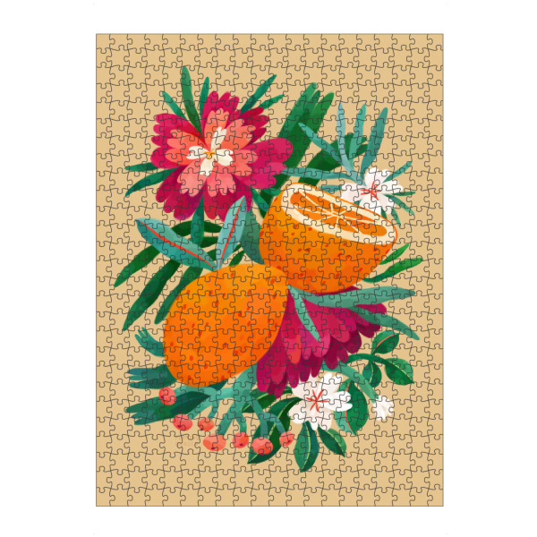 Puzzle Ravensburger "Flaming Garden - Orangen" artboxONE - Natur,Floral,Essen & Trinken / Obst & Gemüse