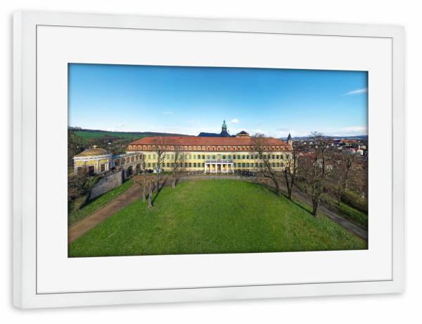 Poster mit Rahmen weiß "Sondershausen - Schloss; Pano,midi" artboxONE - Städte,Natur,Reise,Architektur,Städte / Weitere