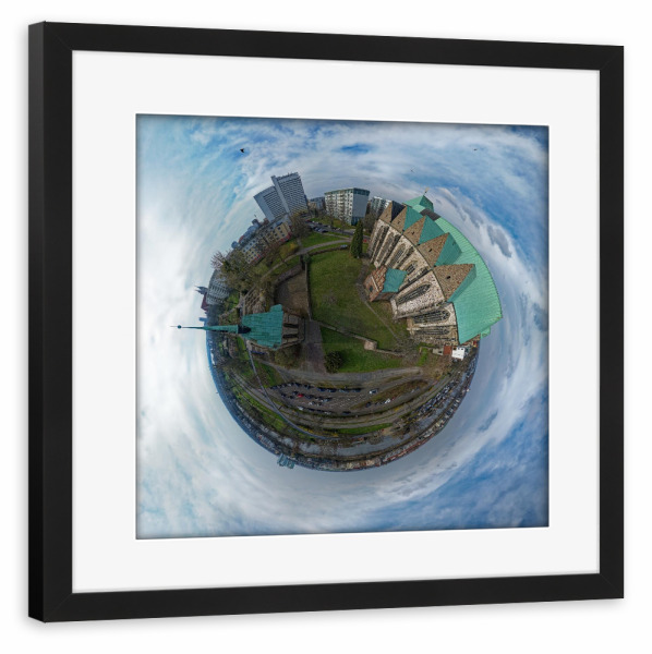 Poster mit Rahmen schwarz "Magdeburg - St. Petri Kirche, high" artboxONE - Städte,Reise,Architektur,Reise / Länder,Städte / Weitere