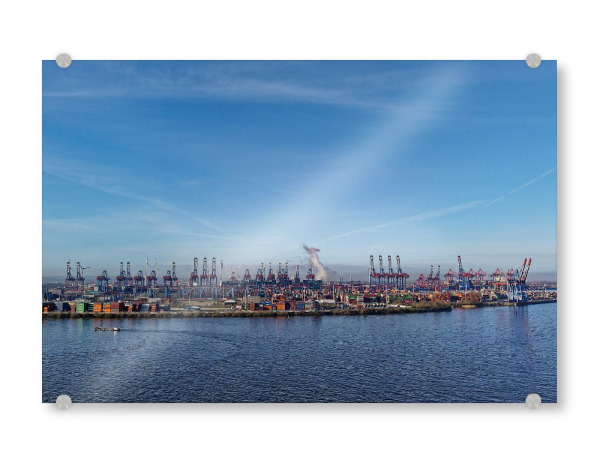 Acrylglasbild "Hamburg - Hafengiraffen, extended" artboxONE - Städte,Städte / Hamburg,Reise,Architektur,Reise / Länder