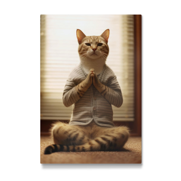 Galerie-Print "Miau Katzenyoga H" 30x20 cm artboxONE