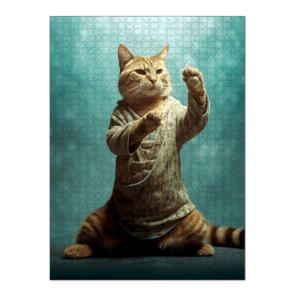 Puzzle Ravensburger "Miau Katzenyoga D" artboxONE - Tiere - Katze,Katzen,Yoga,Bewegung,Tier - Bild katze