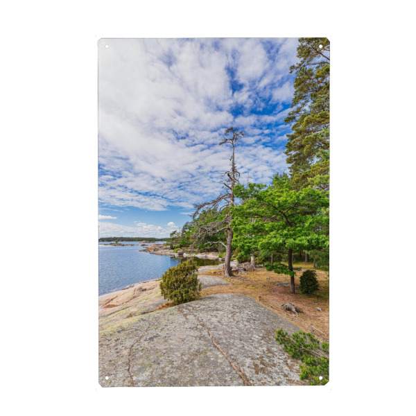 Metall Poster "Landschaft bei Oskashamn" artboxONE - Natur,Reise,Reise / Strand und Meer,Reise / Länder