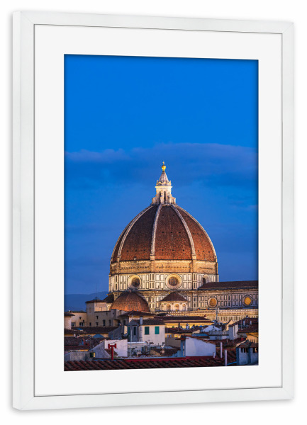 Poster mit Rahmen weiß "Blick auf die Kathedrale" artboxONE - Städte,Reise,Architektur,Reise / Länder