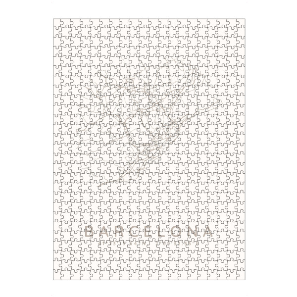 artboxONE Puzzle "Barcelona minimalist map white" artboxONE - Städte,Städte / Barcelona,Kartografie