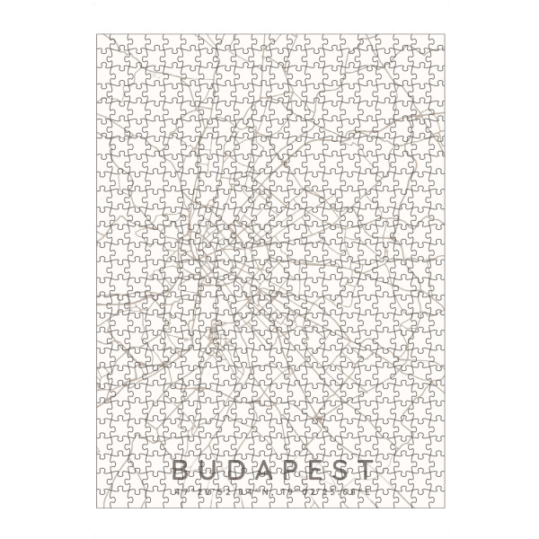Puzzle Ravensburger "Budapest minimalist map taupe" artboxONE - Städte,Städte / Budapest,Kartografie