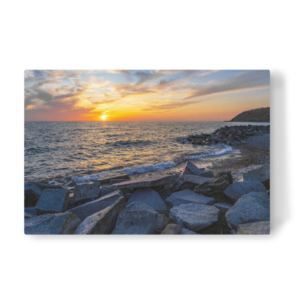 Leinwandbild "Sonnenuntergang auf Hiddensee" artboxONE - Natur,Reise,Reise / Strand und Meer