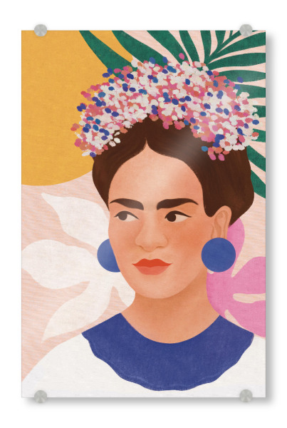 Acrylglasbild "Frida in voller Farbe" artboxONE - Floral,Menschen