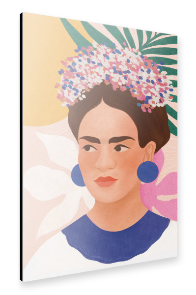 Alu-Dibond "Frida in voller Farbe" 30x20 cm artboxONE