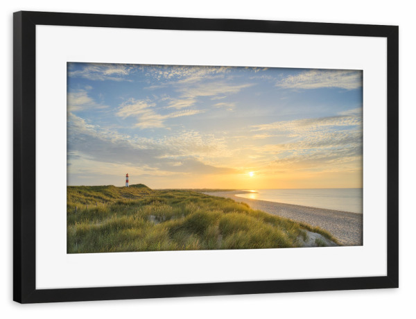 Poster mit Rahmen schwarz "Auf Sylt an einem Sommerabend" artboxONE - Natur,Reise,Reise / Strand und Meer